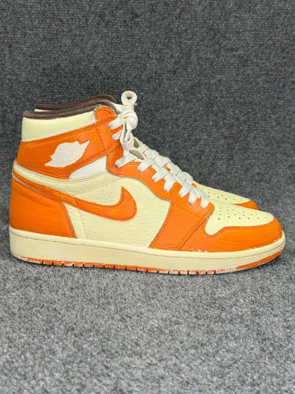 Jordan 1 Retro High OG Shoes Men 8.5 Custom burnt Orange Rustic Athletic Sneaker